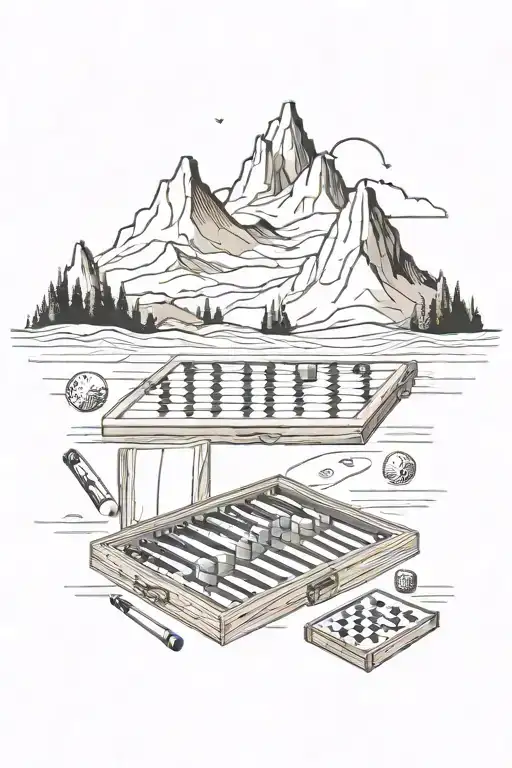 Mountains Backgammon And Love You
