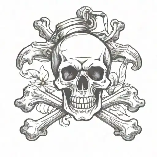 Traditional Skull And Crossbones