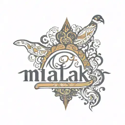 A Unique Design Combining The Names 'Malak' And 'Majd' In A Creative Way