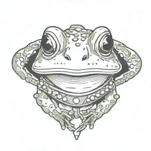 Frog Wearing Studded Choker Collar