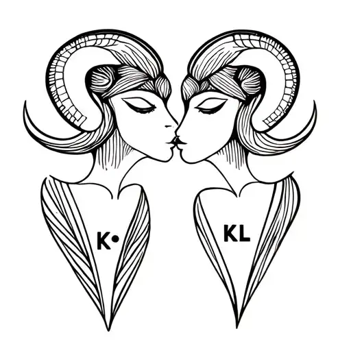 Aries Gemini Couple In Love With Eachother With Initials K And L