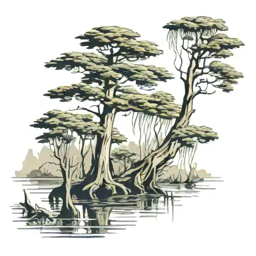 Cypress Tree In A Swamp