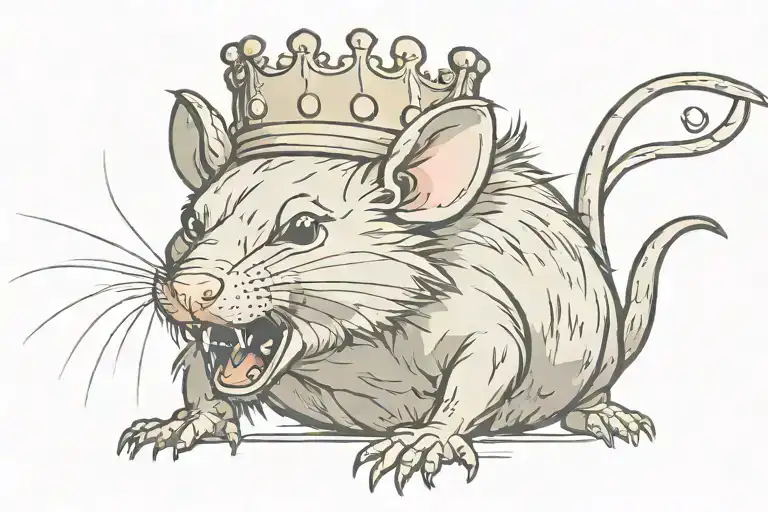 Angry Rat With A Crown
