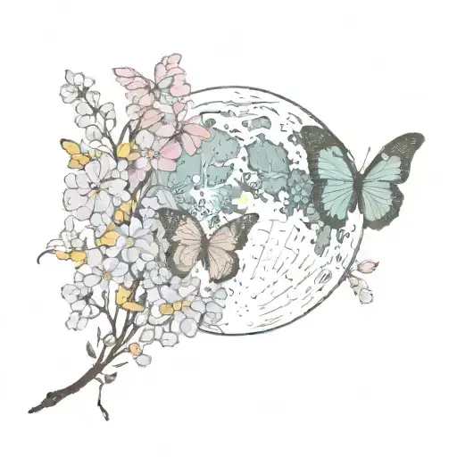 Moon And Butterfly