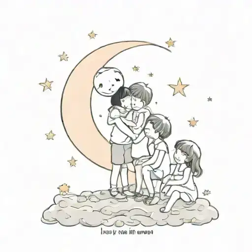 3 Children I Love You To The Moon