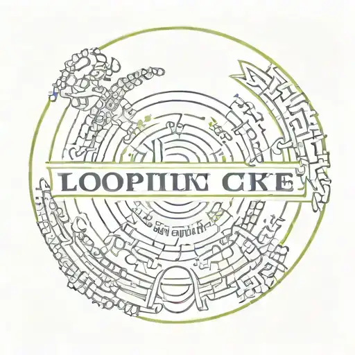 Inscription With Lines Looped Into A Circle