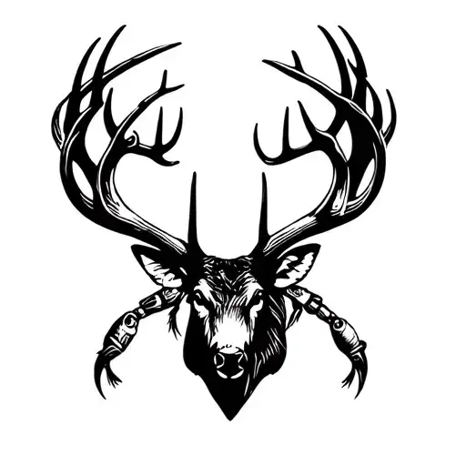 Bucks And Fishing Hook Intertwined