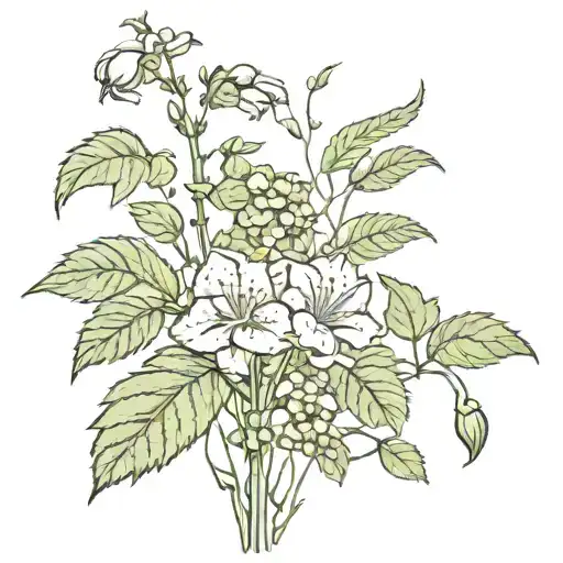 Poison Ivy And Poison Oak Vines With Carnation And Lily