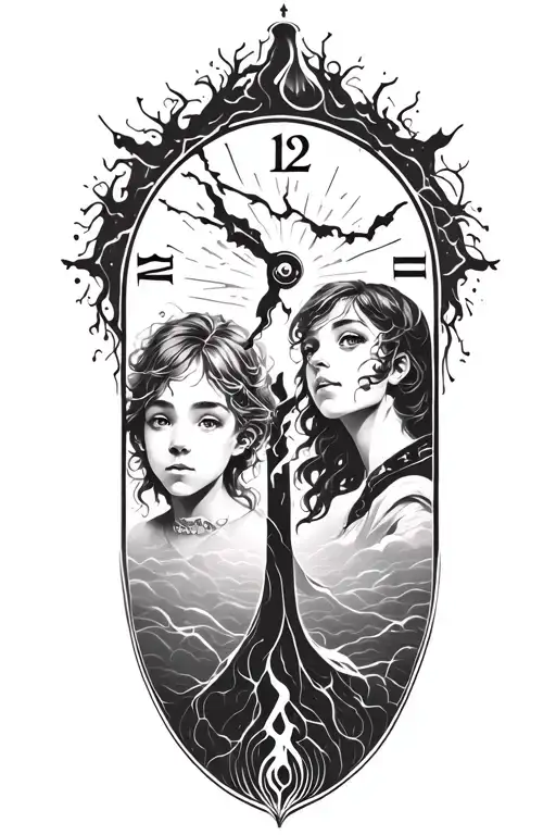 One Boy Two Girls And Lightining Storm And Time And Nature