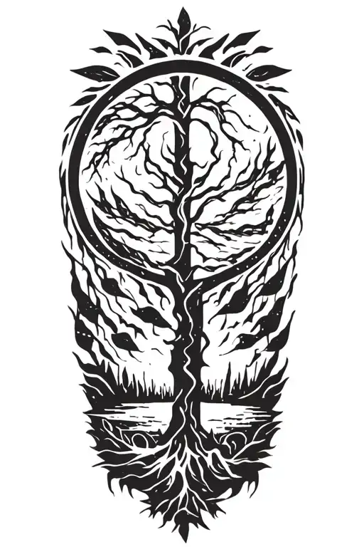 Childs And Lightining Storm And Belt And Nature