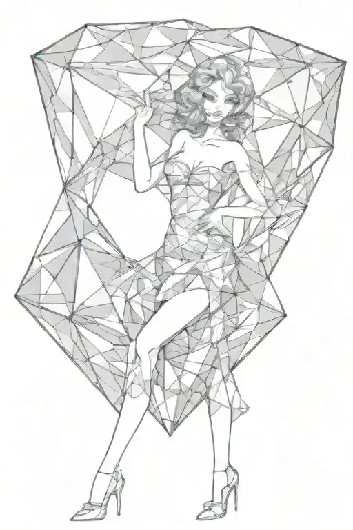 Girl In A Diamond Dress