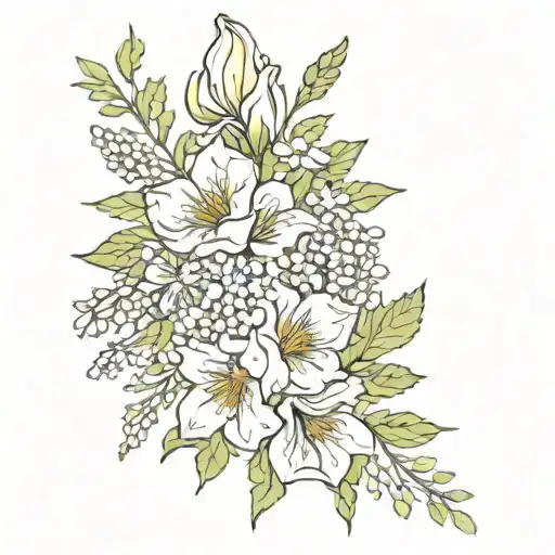 March April May July October Birth Month Flower Bouquet