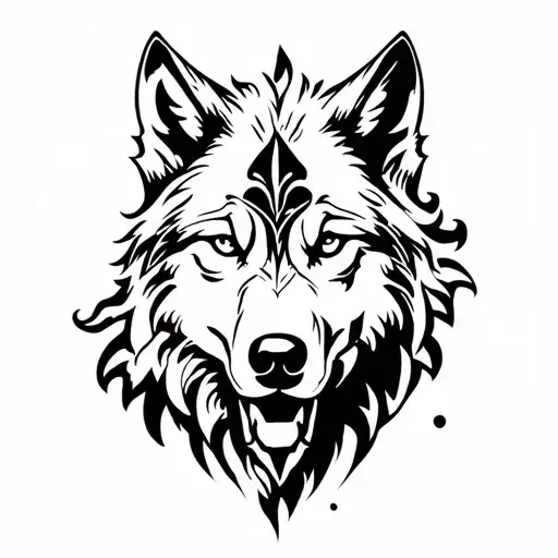 Wolf With Fleur De Lis