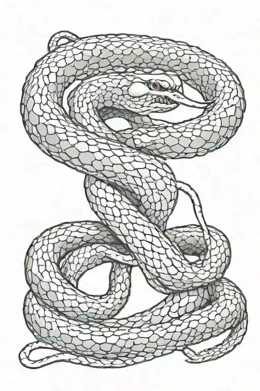 A Long Two Head Snake Gets Cut With Scissors Cutting