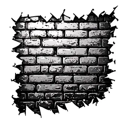 Brick Wall Being Torn