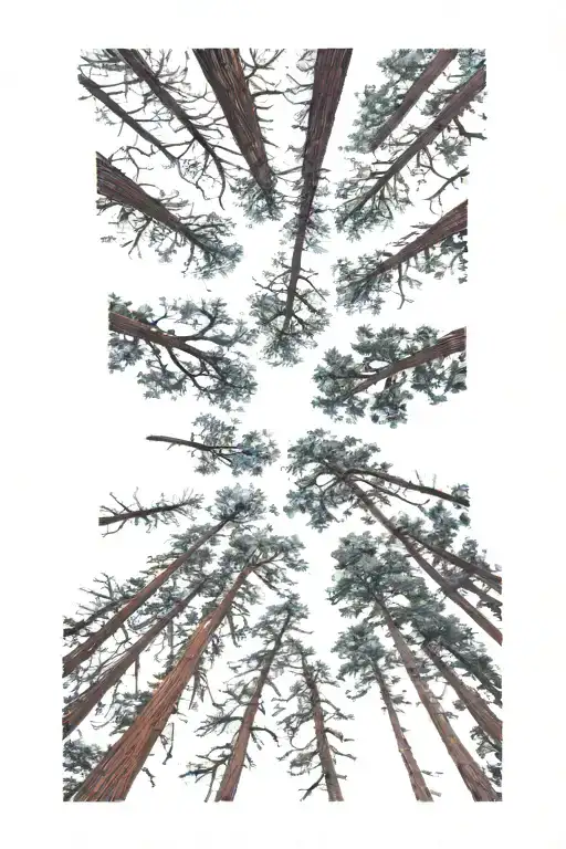 Redwood Forest Looking Up