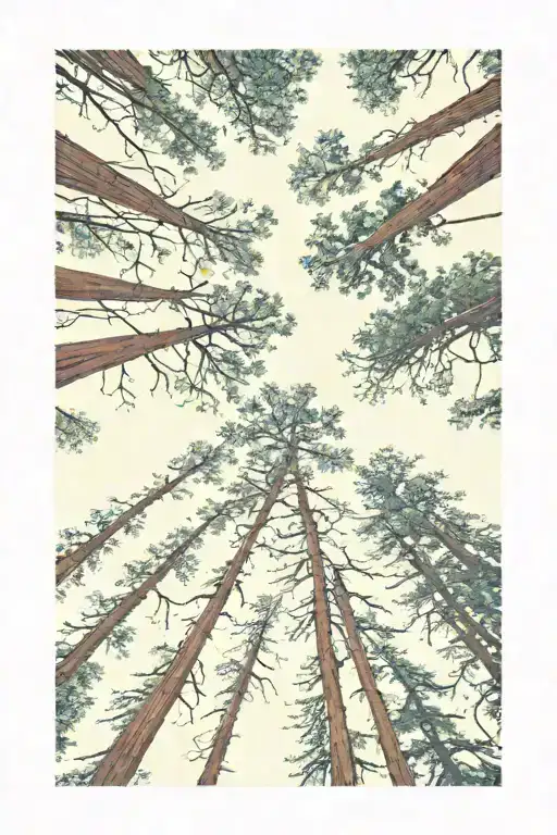 Redwood Forest Looking Up