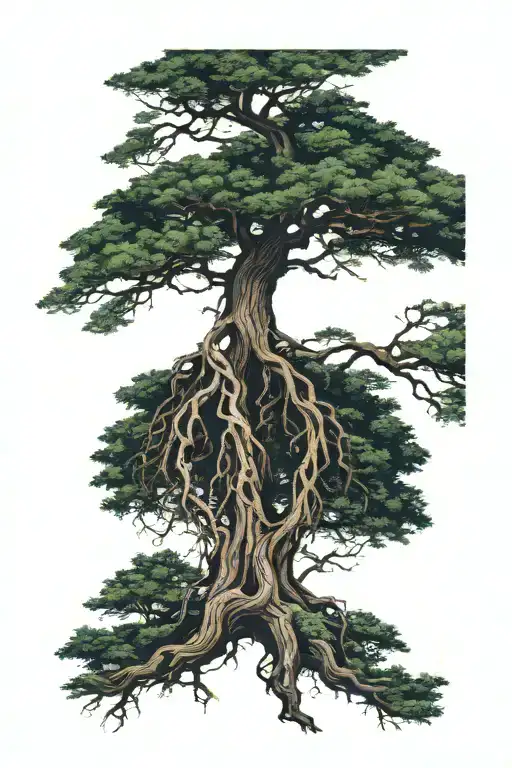 Redwood Forest With Roots