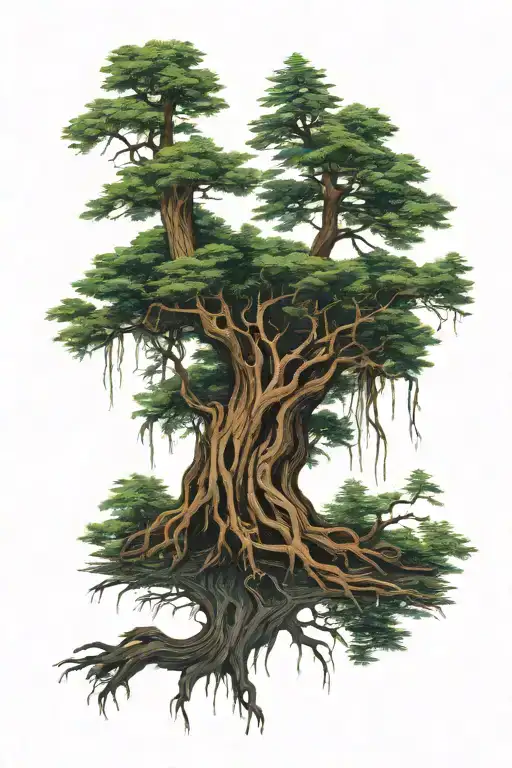 Redwood Forest With Roots