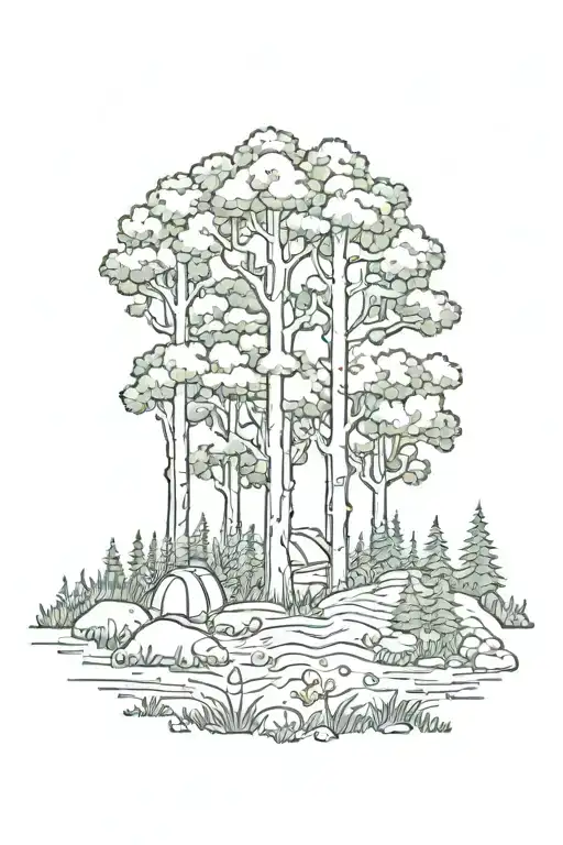 Forest Scene With A Hidden Message