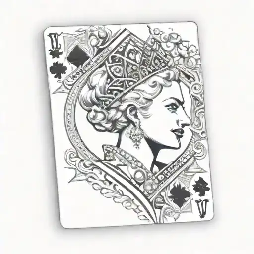 Queen Of Diamond Card