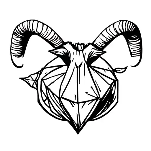 Aries Pomegranate And Diamond Shape