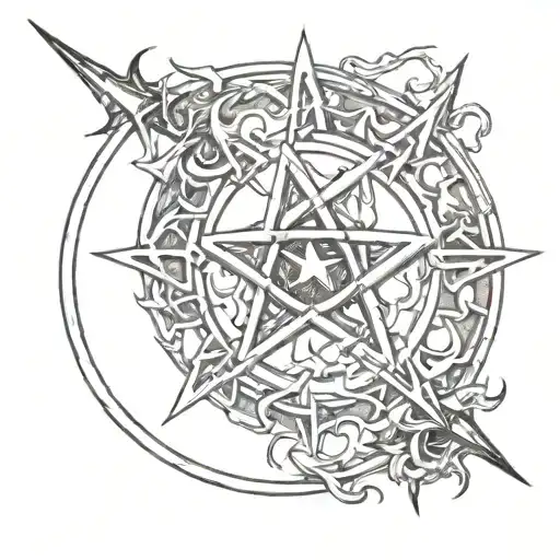 Moon Pentagram Evil