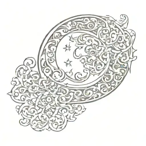 Moon With Arabesque