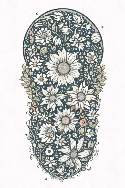 Planets Made Out Of Different Flowers