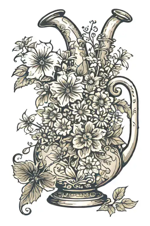 Bong With Flowers In It