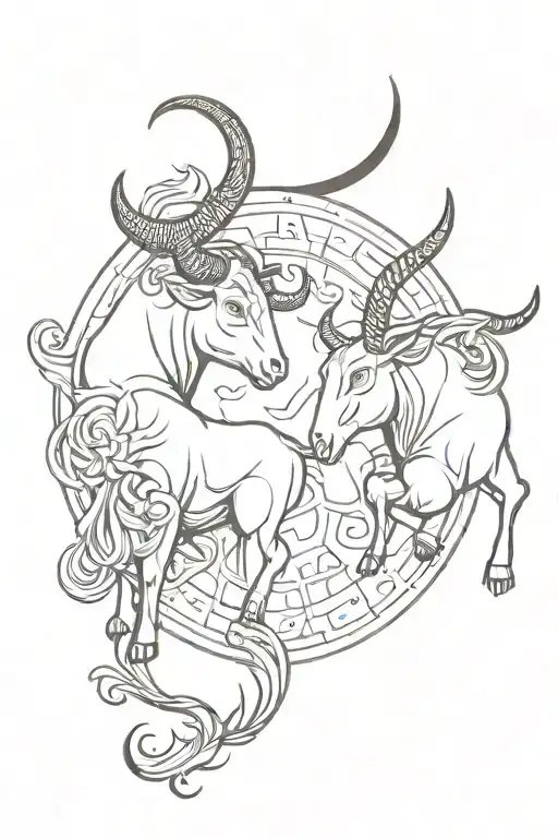 Taurus And Gemini Zodiac Symbol Signs Combined