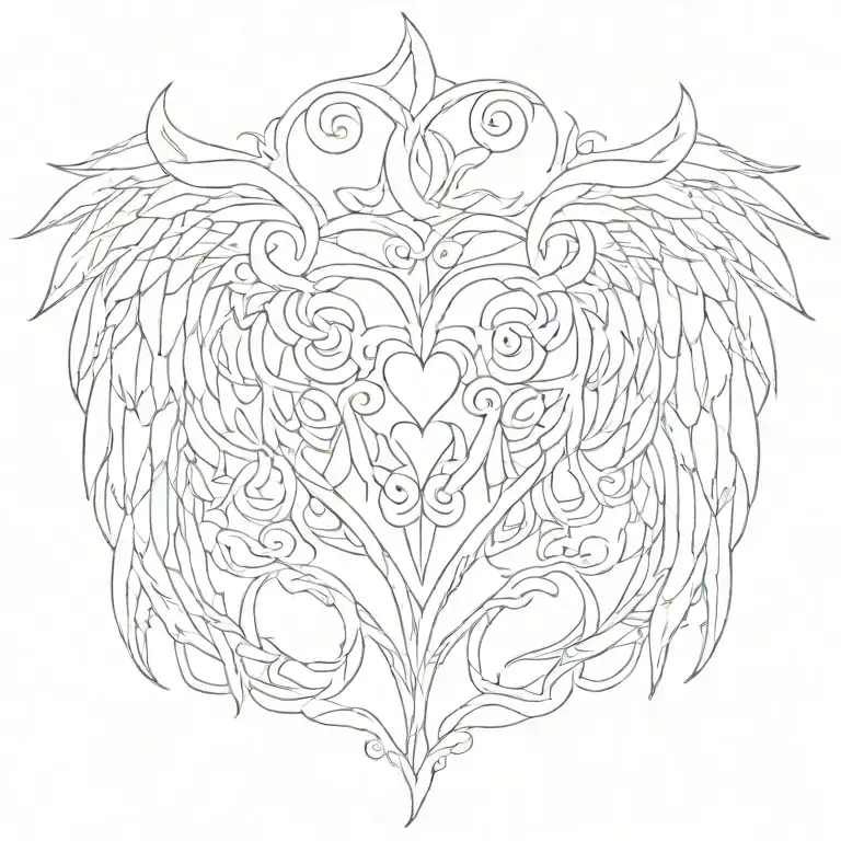 Tribal Heart Wings