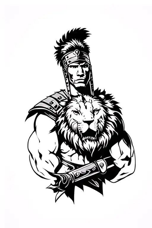 A Gladiator With A Leon
