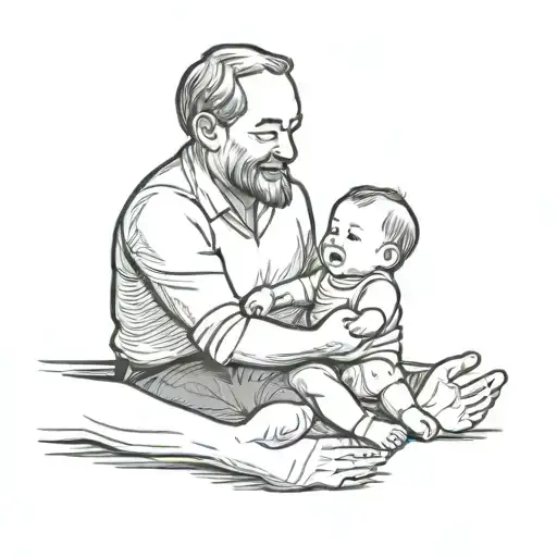 Father Holding Baby's Hand