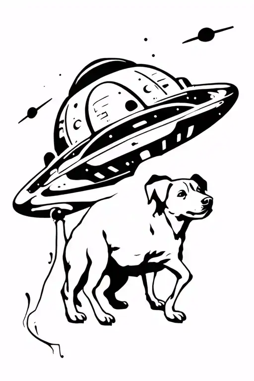 Dog And Ufo Abducting