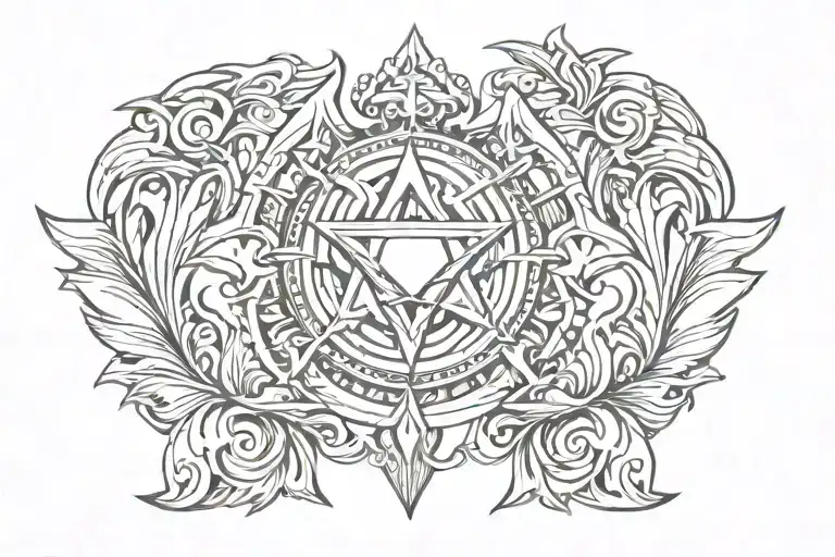 Arise And Loyalty Symbol Incorporated Representing In V Shape