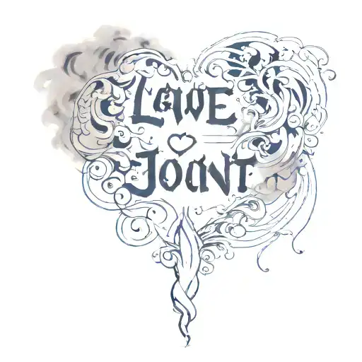 Love And Joint Surrounded By Smoke