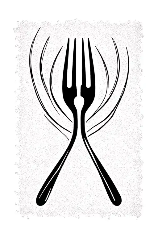 Simple 4 Prong Fork Outline