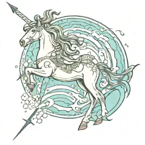 Sagittarius And Ocean Waves