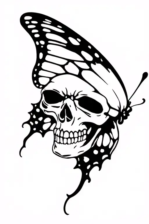 Skull Butterfly Emerging