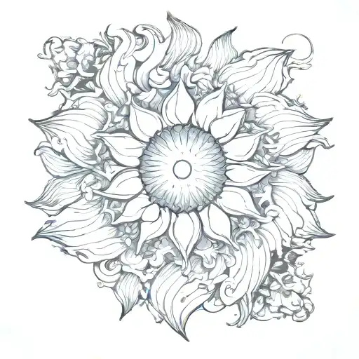 Sun That Turns Into Flower