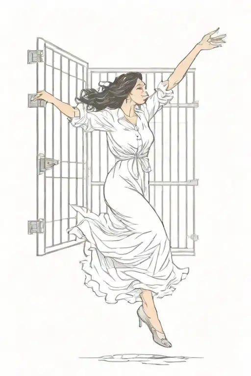 A Woman Breaking Out Of Jail