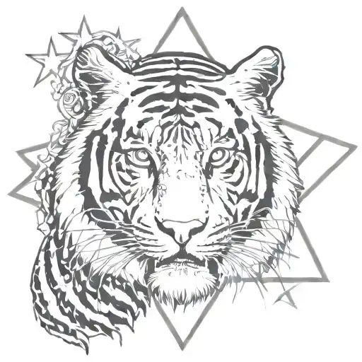Tiger Andfive-pointed Star