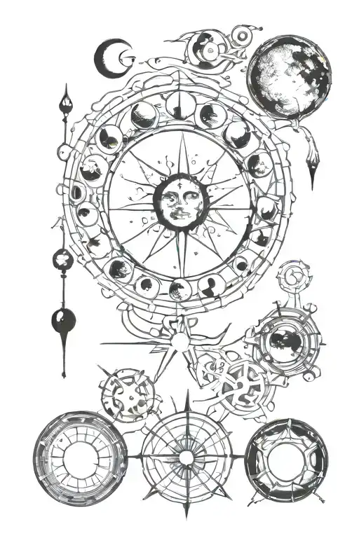 Moon Phases With Cyber Sigilism