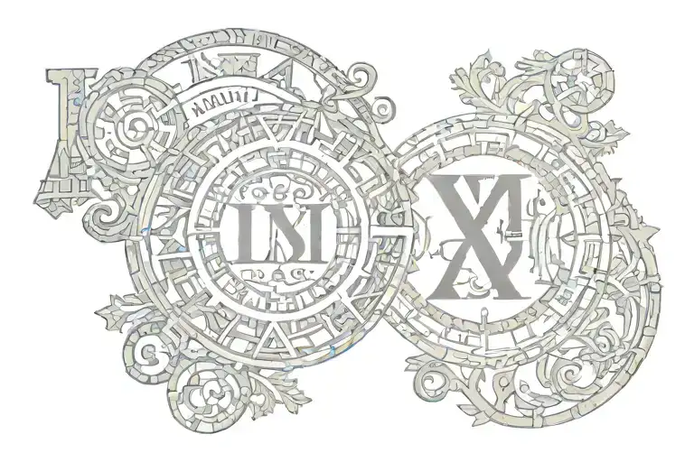 Intricate Design Of Roman Numerals Forming A Hidden Message Related To Ljjajsjm