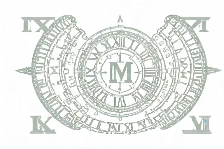 Intricate Design Of Roman Numerals Forming A Hidden Message Related To Ljjajsjm