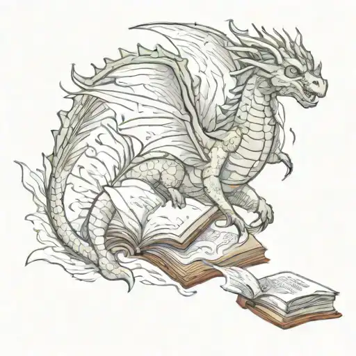 Fantasy Book Dragon Flying
