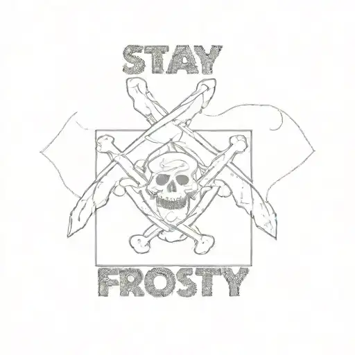 Pirate Flag And The Logo For Stay Frosty
