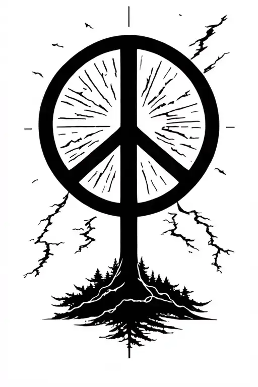 Peace And Lightining Storm And Time And Nature