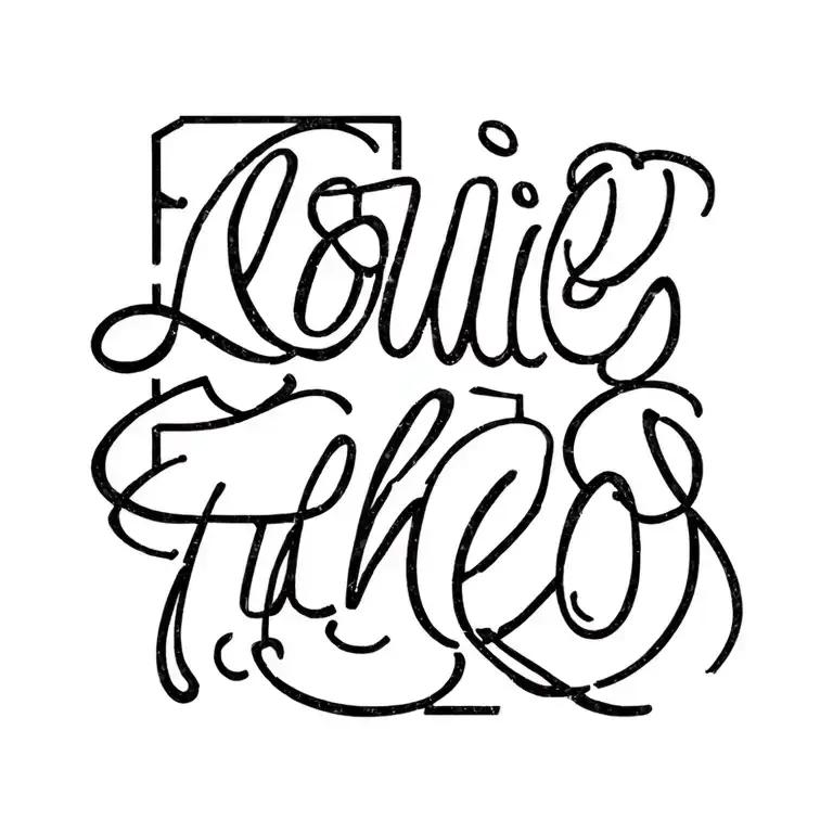 Names Written Louie Theo Ruby And Roman